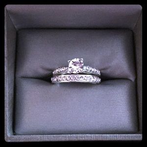 Stainless Steel Round Cut Wedding Set Size 7 & 9